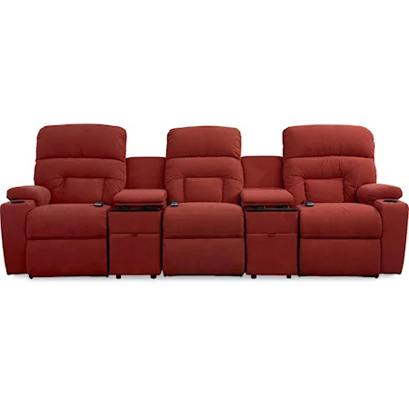 5 Pc Reclining Home Theater Group with Lighting Cupholders